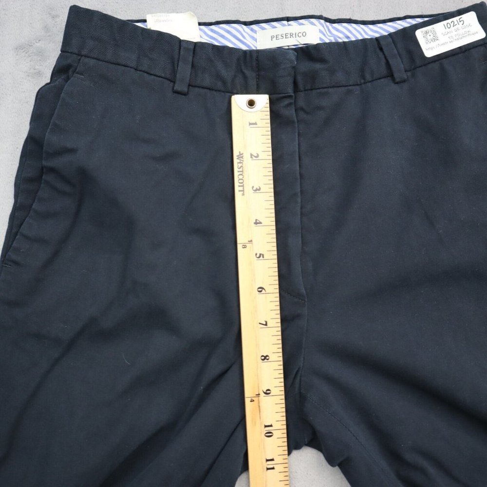 Peserico Pants Women Large Navy Blue Casual Lightweight Wide Leg EU 42 Chino - Picture 10 of 15